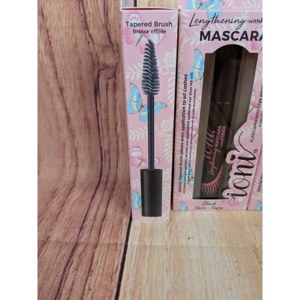 3 PK Ioni Lengthening with Fiber Mascara Black with Tapered Brush